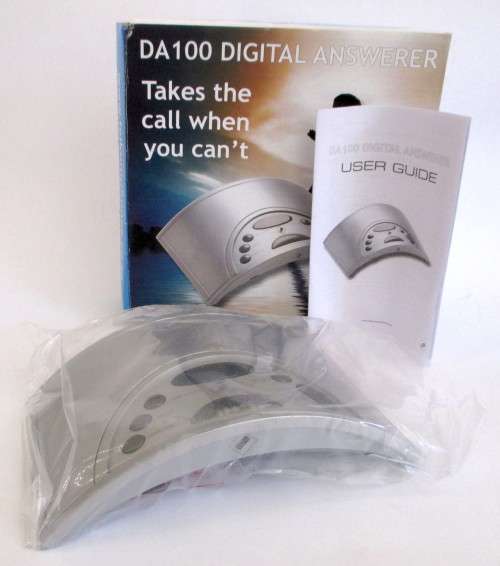 DA100 Digital Answering Machine. Silver. Various Features asn per Photo. New in Box