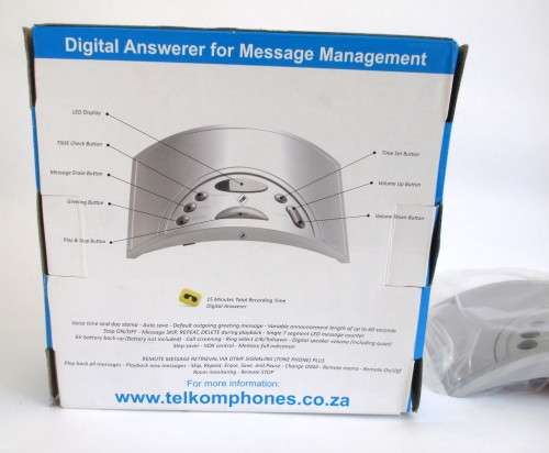 DA100 Digital Answering Machine. Silver. Various Features asn per Photo. New in Box