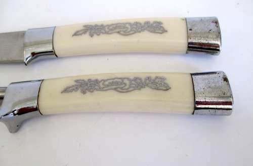 Vintage Masterpiece Super Stainless 2 Pc Carving Set Royal Brand Cutlery Co