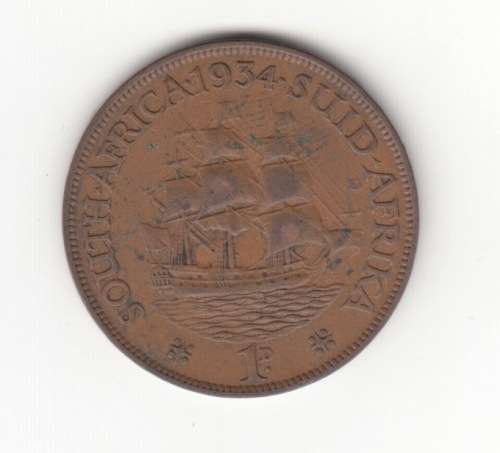 1934 SA Union Bronze Penny