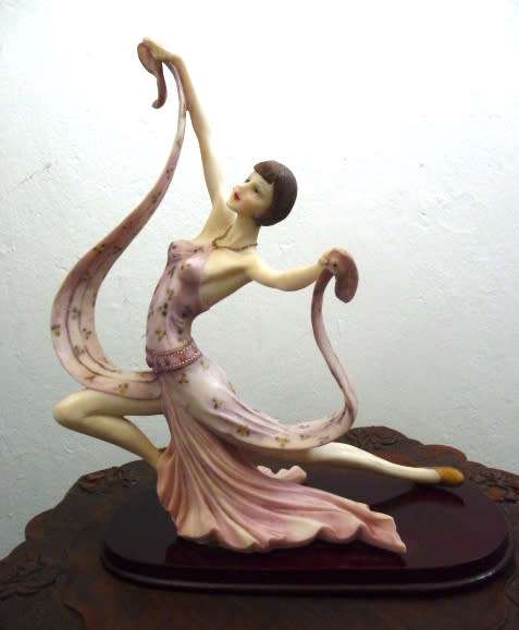 Vintage Italian A. Santini Art Deco Dancer Limited Edition Statue. 40cm Tall.