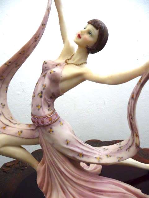 Vintage Italian A. Santini Art Deco Dancer Limited Edition Statue. 40cm Tall.