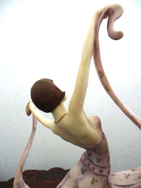 Vintage Italian A. Santini Art Deco Dancer Limited Edition Statue. 40cm Tall.