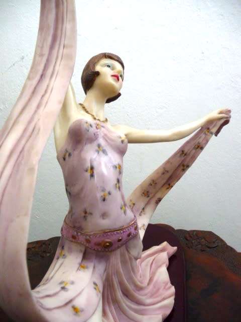 Vintage Italian A. Santini Art Deco Dancer Limited Edition Statue. 40cm Tall.