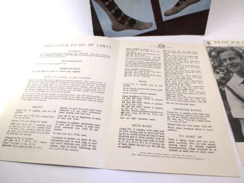 Three Vintage Knitting Patterns For Gentlemen.