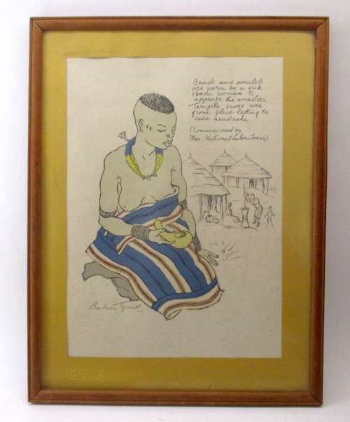 BARBARA TYRRELL - 4 LITHOGRAPHS - TRIBAL PEOPLE OF SOUTH AFRICA.