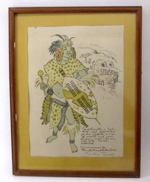 BARBARA TYRRELL - 4 LITHOGRAPHS - TRIBAL PEOPLE OF SOUTH AFRICA.