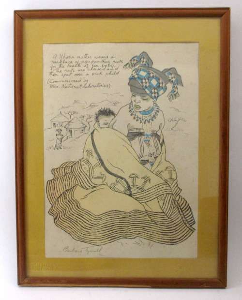 BARBARA TYRRELL - 4 LITHOGRAPHS - TRIBAL PEOPLE OF SOUTH AFRICA.