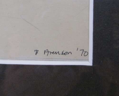 Set of Three Pen Ink Sketches by B Arenson 1970 Boer War Theme. Incredible detailed. Framed.