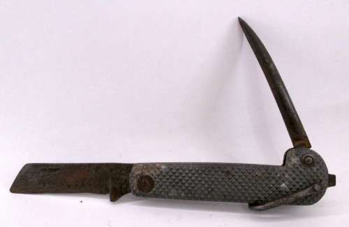 Rodgers of Sheffield Naval Jack knife with marlin spike, 3.5 in. blade.  Needs TLC.