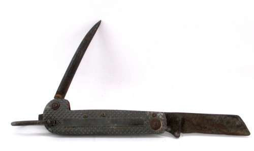 Rodgers of Sheffield Naval Jack knife with marlin spike, 3.5 in. blade.  Needs TLC.