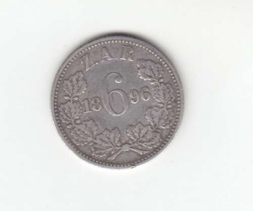 ZAR 1896 Six Pence