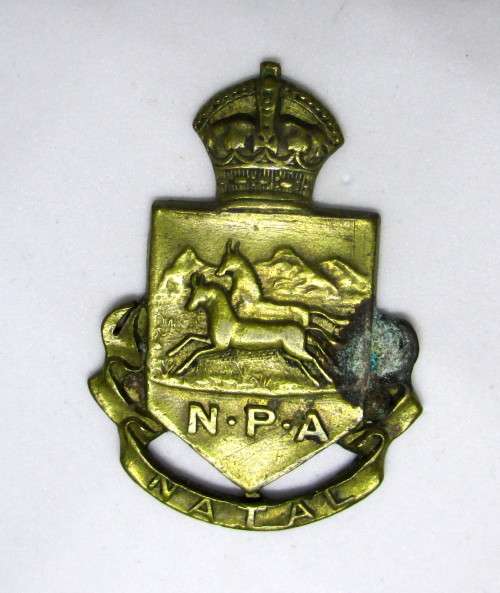 NATAL PROVINCIAL TRAFFICE DEPT OLD CAP BADGE. LUGS CLIPPED.