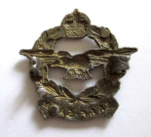 South African Air Force Cap Badge - 4,5cm.  Lugs Damaged.