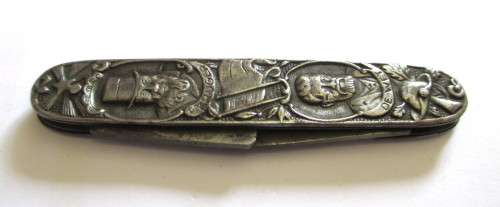 Paul Kruger & de Wet Pocket Knife (Transvaal and Orange Frijst.) EENDRAG MAAKT MACHT