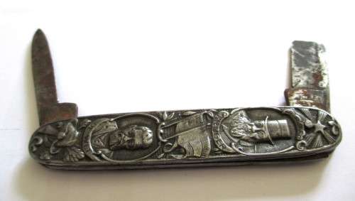 Paul Kruger & de Wet Pocket Knife (Transvaal and Orange Frijst.) EENDRAG MAAKT MACHT