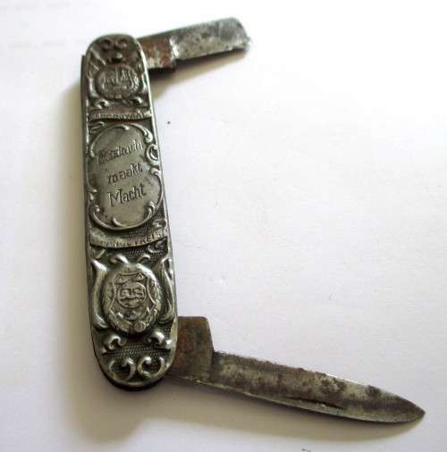 Paul Kruger & de Wet Pocket Knife (Transvaal and Orange Frijst.) EENDRAG MAAKT MACHT