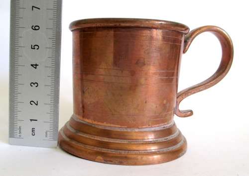 Vintage Red Copper Talism RTH Product Tankard. 65mm high.