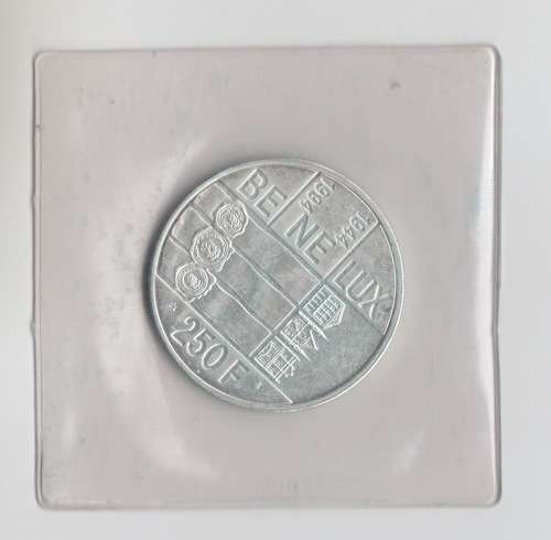 Belgium 250 francs 1994, `50th Anniversary - Benelux Treaty` Poof. Still Sealed in Pouch.