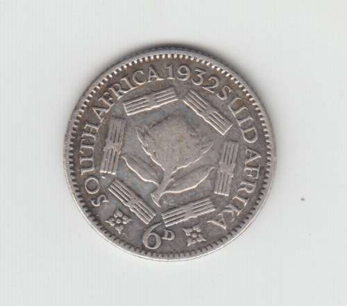 1932 SA Union Silver Six Pence