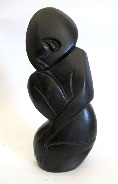 Quality Vintage Hand Carved African Stone Sculpture. 18cm high. 725g.