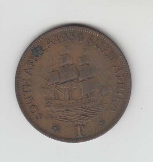 1934 SA Union Bronze Penny