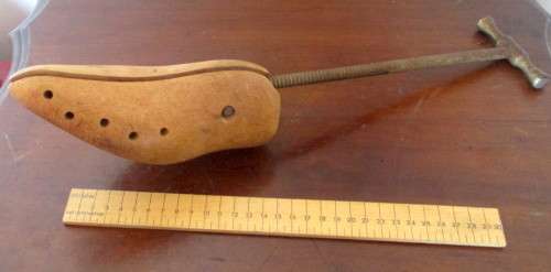Vintage Wooden Shoe Stretcher Wood with Metal Twist Handle. Rustic look.