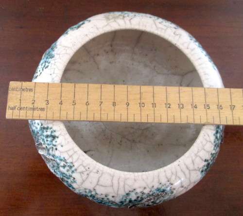 Lovely Handmade, embossed detail bowl. Marked ANN. Glazed. Lovely Centre Piece.