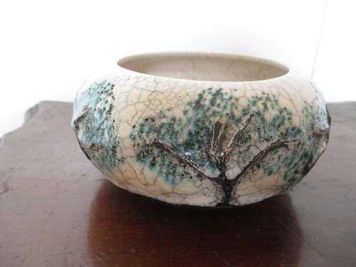 Lovely Handmade, embossed detail bowl. Marked ANN. Glazed. Lovely Centre Piece.