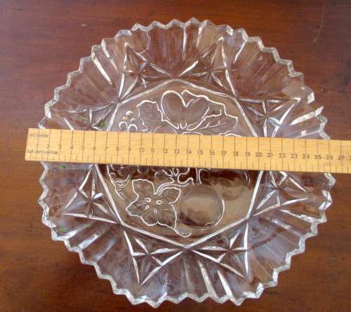 Vintage Cutglass Salad or Fruit Bowl. Very nice.