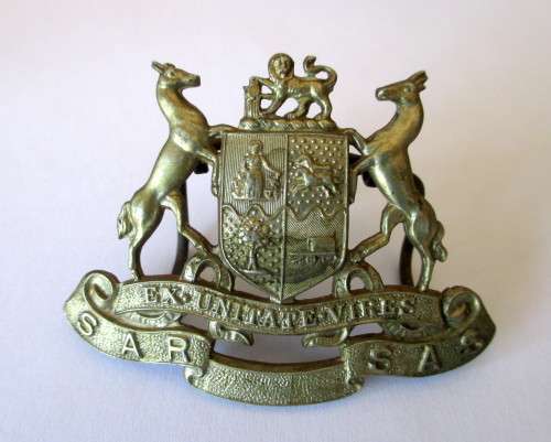 SOUTH AFRICAN RAILWAYS METAL BADGE - SAR/SAS EX UNITATE VIRES