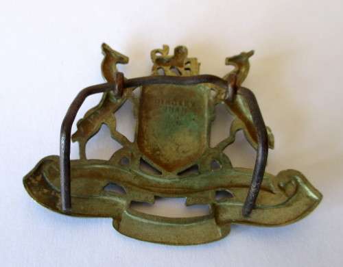 SOUTH AFRICAN RAILWAYS METAL BADGE - SAR/SAS EX UNITATE VIRES