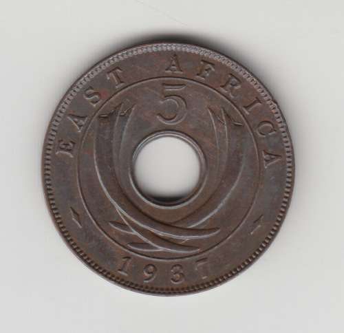 East Africa 5 Cents 1937 Georgivs VI
