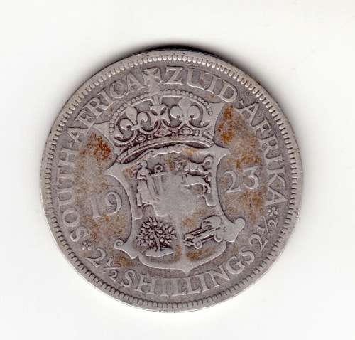 1923 SA Union Silver 2 1/2 Shilling or Half Crown