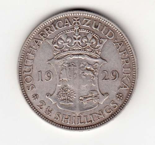 1929 SA Union Silver Half Crown