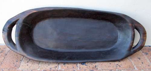 Antique Wooden Handcarved Dough Bowl. 77cm x 30cm