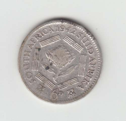 1942 SA Union Silver Six Pence