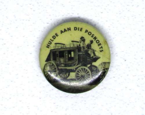 Vintage Hulde aan die Poskoets Badge