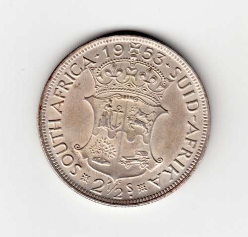 1953 SA Silver Two and a half Shilling