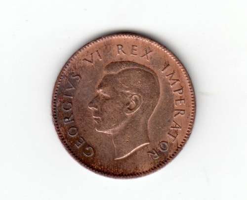 1942 South Africa Union Quater Penny Coin