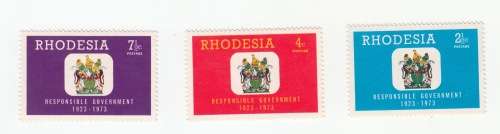 Set of Three Arms of Rhodesia Stampd