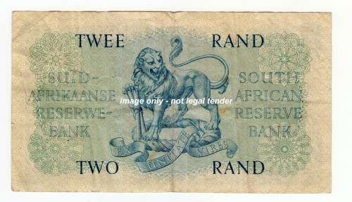 1962 South African Two Rand Note - G Rissik