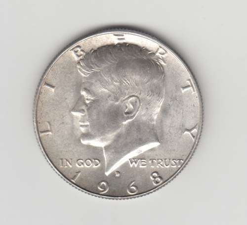 1968 USA Kenndy Silver Half Dollar