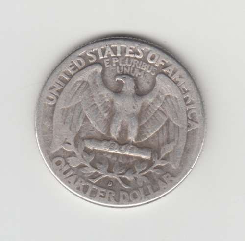 1948 Washington Quarter Dollar 90% Silver