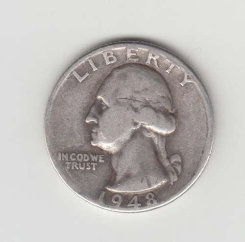 1948 Washington Quarter Dollar 90% Silver