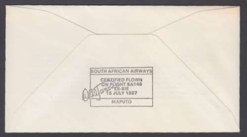 SA Airways 1987 Cover 44 First Regional Service JHB - LM with Captain Signature, printed.