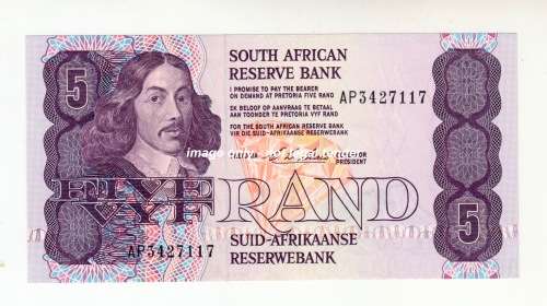1990 South African Five Rand Note - C L Stals UNC