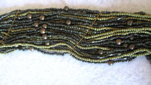 Unusual Beaded Multi-Strand Long Ethnic Necklace. 30 strings. 60 cm Gorgeous