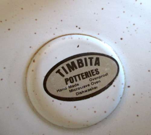 Vintage Timbati Potteries Set. 2 Cups with Saucers, Milk Jug and Suger Bowl. Spotless.