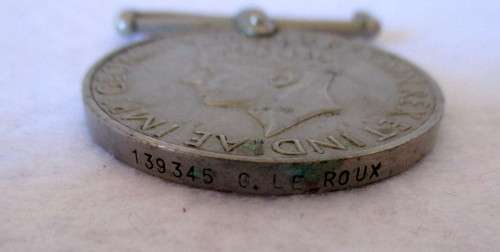 Single WWII Medal ino G le Roux